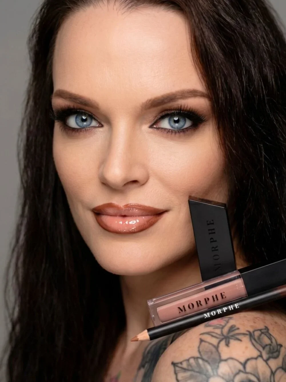 Morphe ✦ Out & A Pout Blushing Nude Lip Trio ✦ Lipstick Gloss Pencil NWT